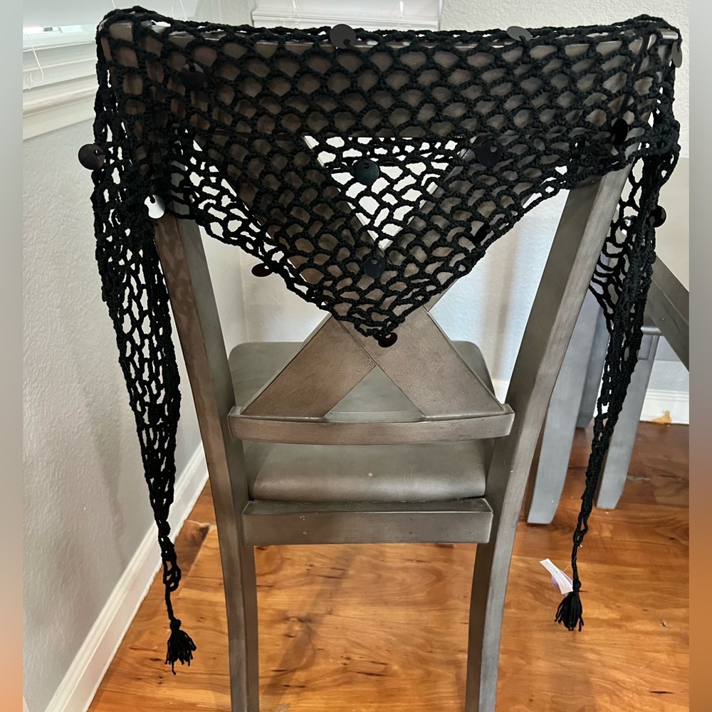 NWT Black Crochet mini shawl